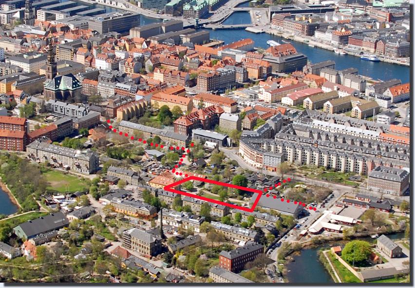 Centrale CA m Grå Hal og Ridebanen fra øst